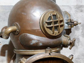 Oude Vintage Duikhelm Koper US Navy Diving Helmet Mark V