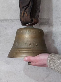 Oude Antiek Bronzen Zwitserse Alpine Glocken Koebel Gebr. Biaggi