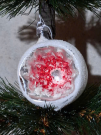 Oude Antiek Vintage Kerstbal 8914 Deukbal