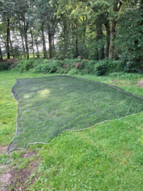 Oud Vintage Visnet Zwart met Drijvers