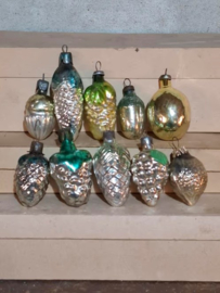 Oude Vintage Kerstballen Oostblok 111235 Vruchten
