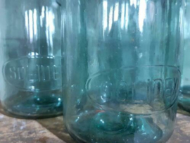 Oude Brocante Weckpot Groen Solidex  1 Liter