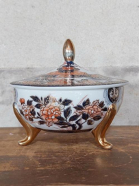 Oude Vintage Chinese Imari Schaaltje met Deksel