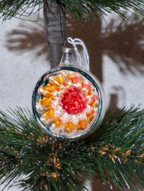 Oude Antiek Vintage Kerstbal 10336 Deukbal