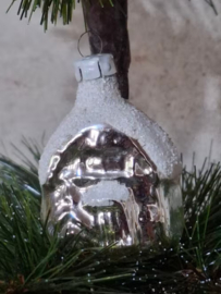 Oude Antiek Vintage Kerstbal 9991 Huisje