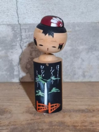 Oude Vintage Japanse Kokeshi Houten Pop Doll