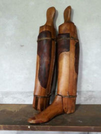 Oude Antiek Brocante Set Houten Laarzenspanners