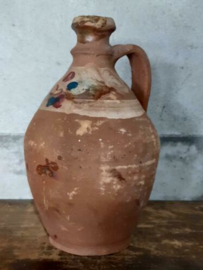 Oude Antieke Aardewerk Roemeense Kan Kruik Terracotta