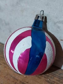 Oude Antiek Vintage Kerstbal 5746 Roze
