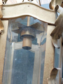 Oude Vintage Metalen Kroonluchter Lamp Hanglamp