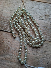 Oude Antieke Kerstbal 8413 Kralenslinger Kralenketting Kralen Slinger Zilver