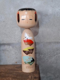 Oude Vintage Japanse Kokeshi Houten Pop Doll Toogatta