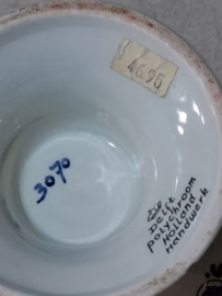 Oude Vintage Kastkom Delft Polychroom Holland