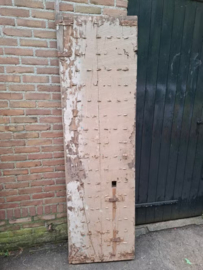 Oude Antieke Indiase Set Dubbele Deuren Poort Taupe