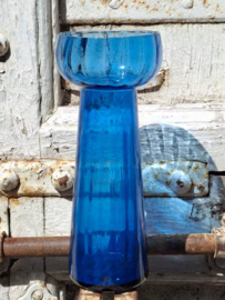 Oud Antiek Hyacintglas Bloembollenglas Blauw