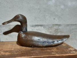 Oude Antieke Vintage Lokeend Decoy Duck Draaibare Nek