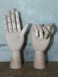 Oude Vintage Houten Hand Gelede Tekenhand Etalagepop