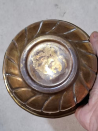 Oude Vintage Messing Bloempot Brass Planter