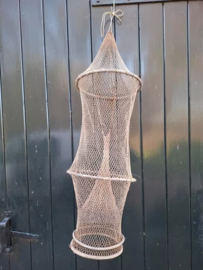 Oud Vintage Katoenen Fuik met Houten Hoepels