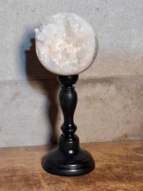 Kwarts Calciet Geode Bol op Sokkel Kristallen - Edelsteen