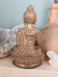 Oude Vintage Koperen Boeddha Boeddhisme Shakyamuni Mudra