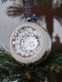Oude Antiek Vintage Kerstbal 10237 Deukbal
