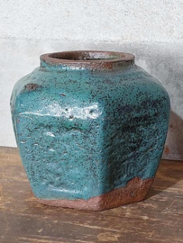 Oude Antiek Chinese Shiwan Gemberpot Aqua