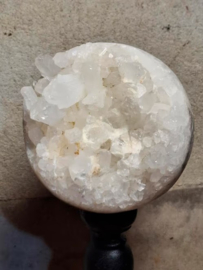 Kwarts Calciet Geode Bol op Sokkel Kristallen - Edelsteen