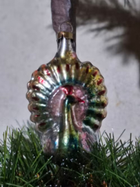 Oude Antieke Kerstbal 10008 Pauw Vogel
