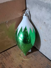 Oude Antiek Vintage Kerstbal 8175 Pegel Groen
