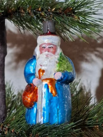 Oude Antieke Vintage Kerstbal 10107 USSR Kerstman