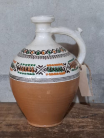 Oude Antiek Vintage Waterkruik Kruik Aardewerk Roemenie