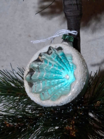 Oude Antiek Vintage Kerstbal 10326 Deukbal