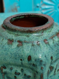 Oude Antiek Shiwan Gemberpot Turquoise