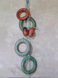 Oude Vintage Brocante Drijvers aan Touw
