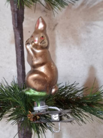 Oude Vintage Kerstbal 9870 USSR Konijn Haas