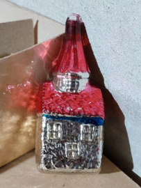 Oude Antieke Kerstbal 6942 Kerk Ajeko Huisje