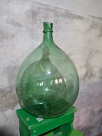Oude Antieke Franse Gistfles Dame Jeanne Demijohn Gesabreerd