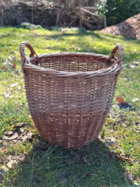 Oude Brocante Rieten Mand Bloempot