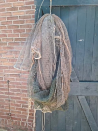 Oud Vintage Visnet Naturel Zwart met Lood