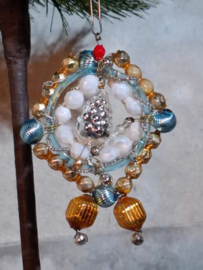 Oude Antiek Vintage Kerstbal 10160 Gablonzer Hanger