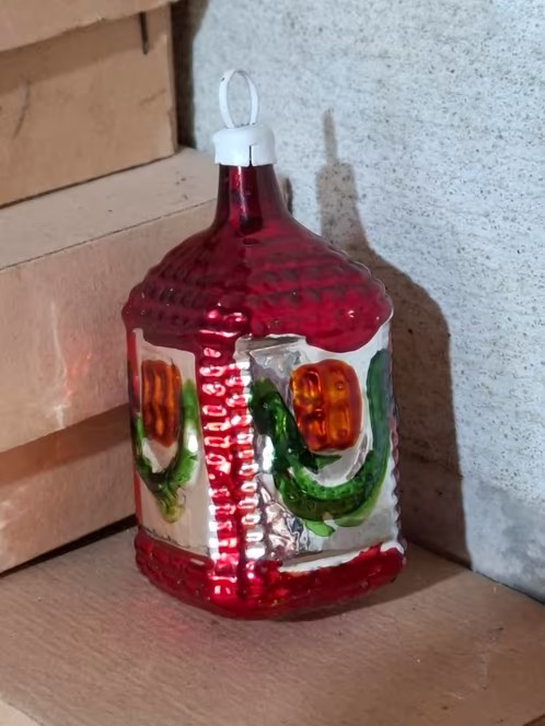 Oude Antieke Kerstbal 8966 Huisje Prieel Theehuisje