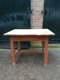 Oude Brocante Houten Tafel Bruin