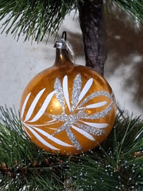 Oude Antiek Vintage Kerstbal 10199 Goud