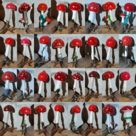 Inspiratie Oude Antieke en Vintage Kerstballen Paddenstoelen