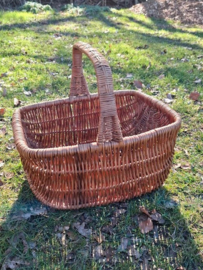 Oude Brocante Rieten Mand Plukmand