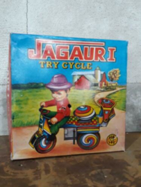 Oud Vintage Blikken Speelgoed - China - Jaguar Try Cycle
