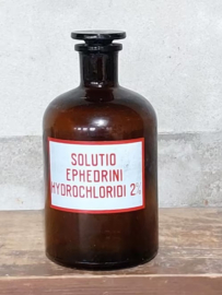 Oude Vintage Apothekersfles met Etiket