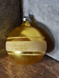 Oude Antiek Vintage Kerstbal 5234 Goud