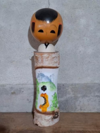 Oude Vintage Japanse Kokeshi Houten Pop Doll